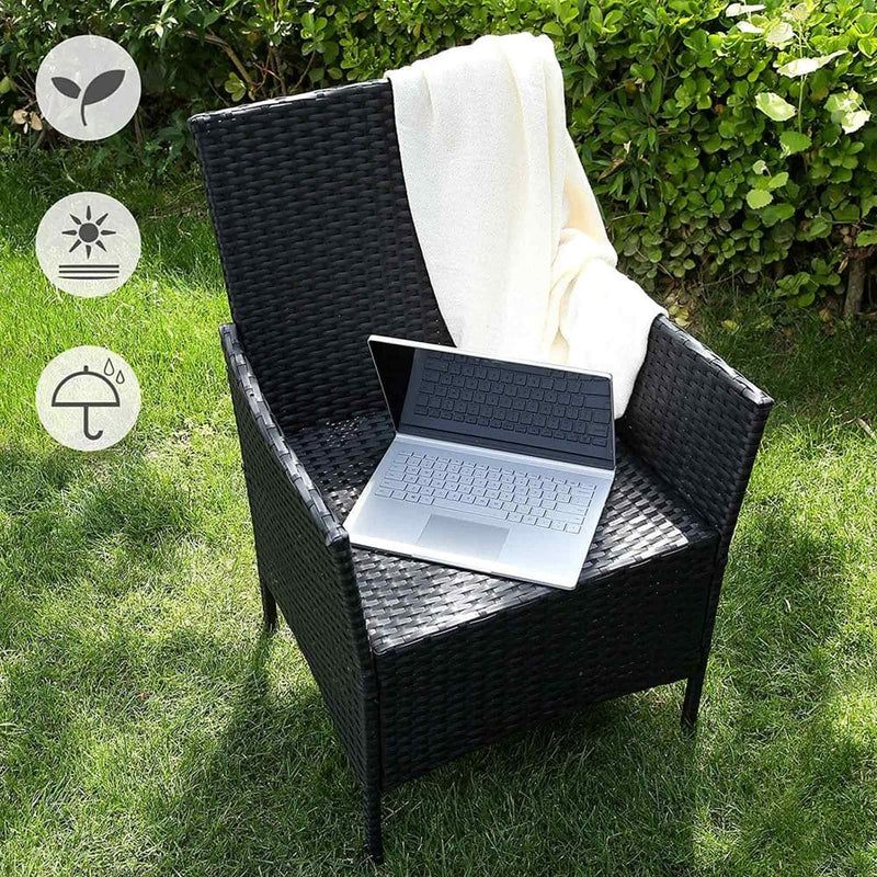Four Piece Rattan Garden Set SONGMICS