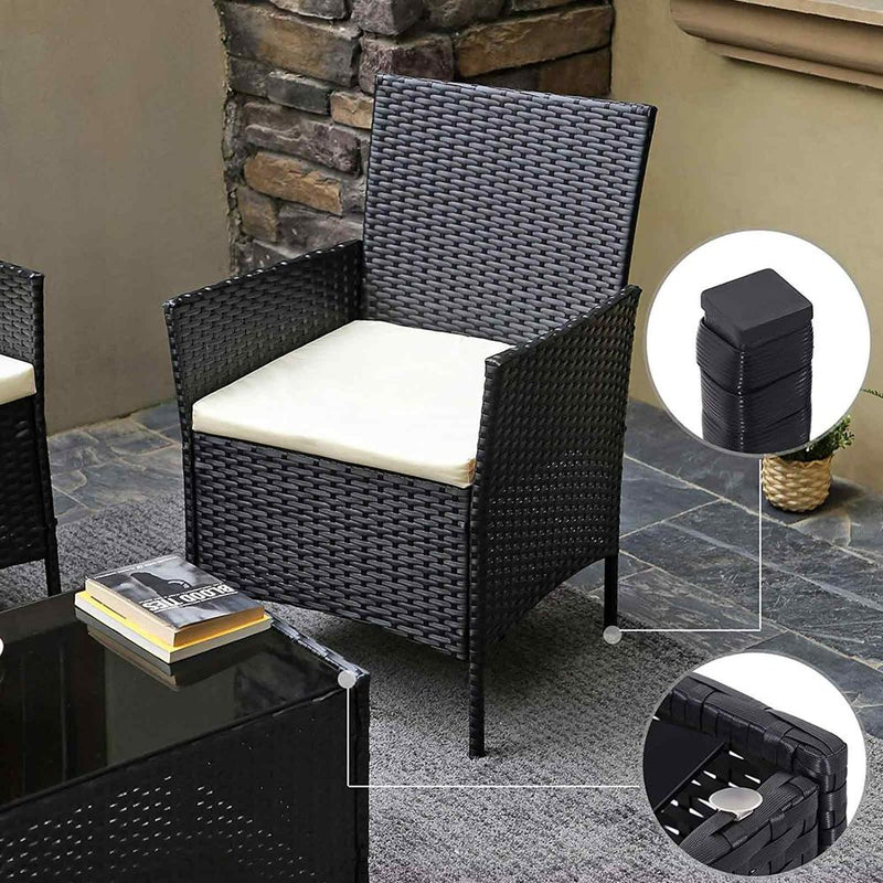 Four Piece Rattan Garden Set SONGMICS
