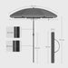 Image of a grey beach sun umbrella