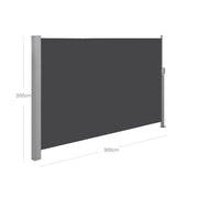 Grey Retractable Side Awning Songmics