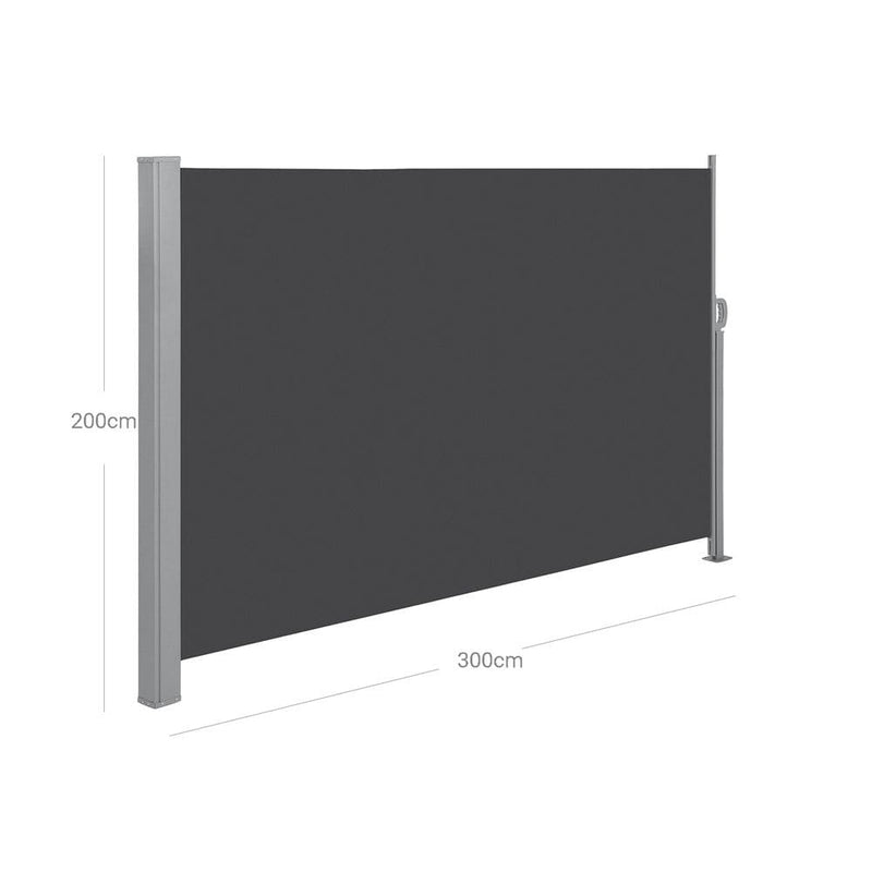 Grey Retractable Side Awning Songmics