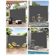 Grey Retractable Side Awning Songmics