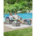 Image of a Rattan Sofa Set With Table, Grey