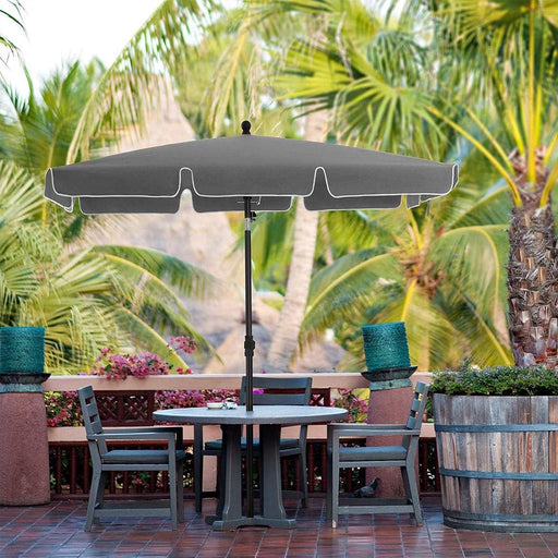 Image of a Grey Rectangular Parasol For Patio (180x125cm)