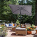 Image of a Grey Rectangular Parasol For Patio (180x125cm)