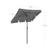 Image of a Grey Rectangular Parasol For Patio (180x125cm)