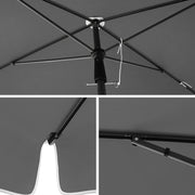Image of a Grey Rectangular Patio Umbrella 