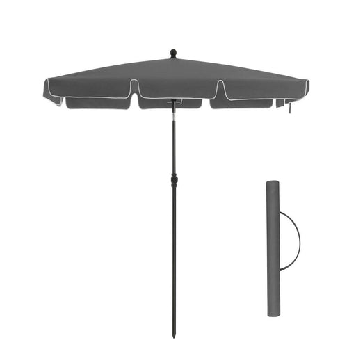 Image of a Grey Rectangular Patio Umbrella 