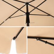 Image of a Taupe Rectangular Patio Umbrella 