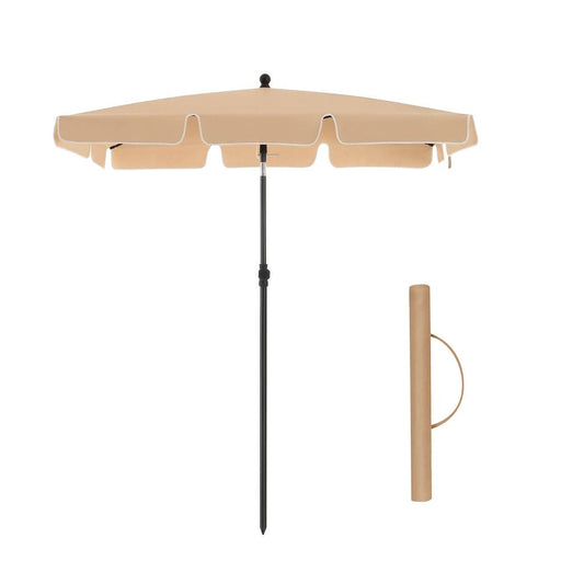 Image of a Taupe Rectangular Patio Umbrella