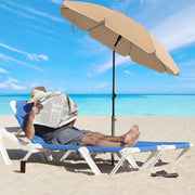Image of a Taupe Beach Sun Umbrella With Bag 