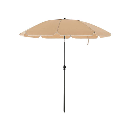 Image of a Taupe Beach Sun Umbrella With Bag 