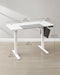 Image of a Songmics White Height Adjustable Desk Width 60 cm by Length 120cm