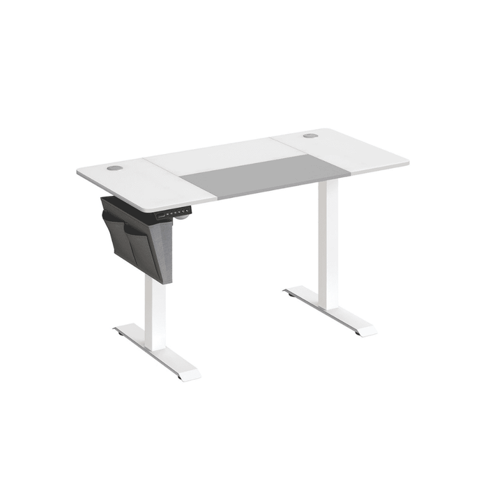 Image of a Songmics White Height Adjustable Desk Width 60 cm by Length 120cm