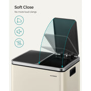 Image of a Beige 2 Compartment Kitchen Recycling Bin