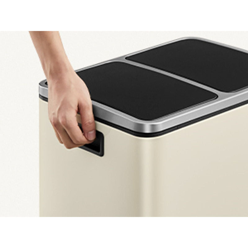 Image of a Beige 2 Compartment Kitchen Recycling Bin