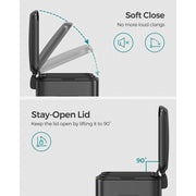 Image of a Black Songmics Double Kitchen Bin.