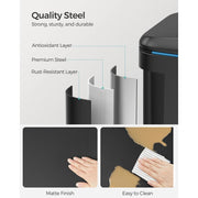 Image of a Black Songmics Double Kitchen Bin.