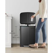 Image of a Black Songmics Double Kitchen Bin.