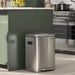 Image of a Silver Songmics Double Kitchen Bin.