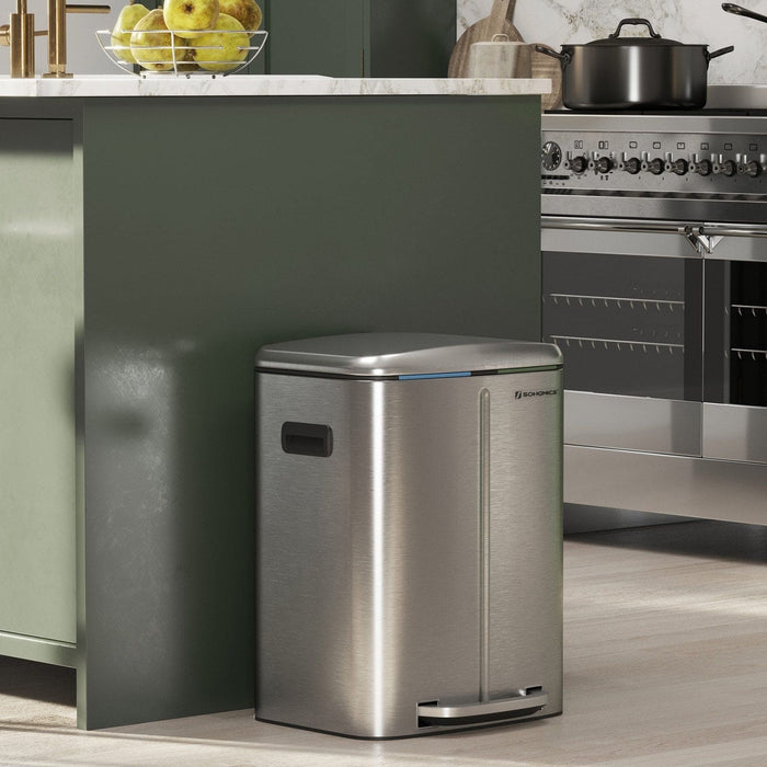 Image of a silver Indoor Kitchen Recycling Bin