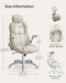 Cream White Gaming Office Chair With Wheels