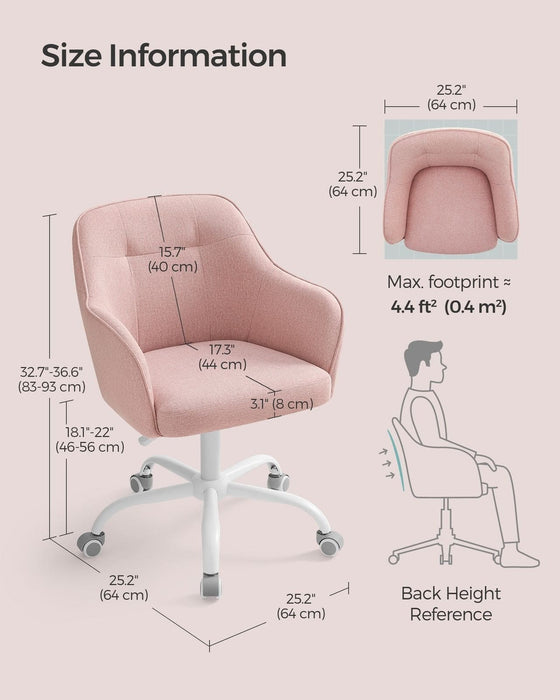 Pink Office Chair With Wheels