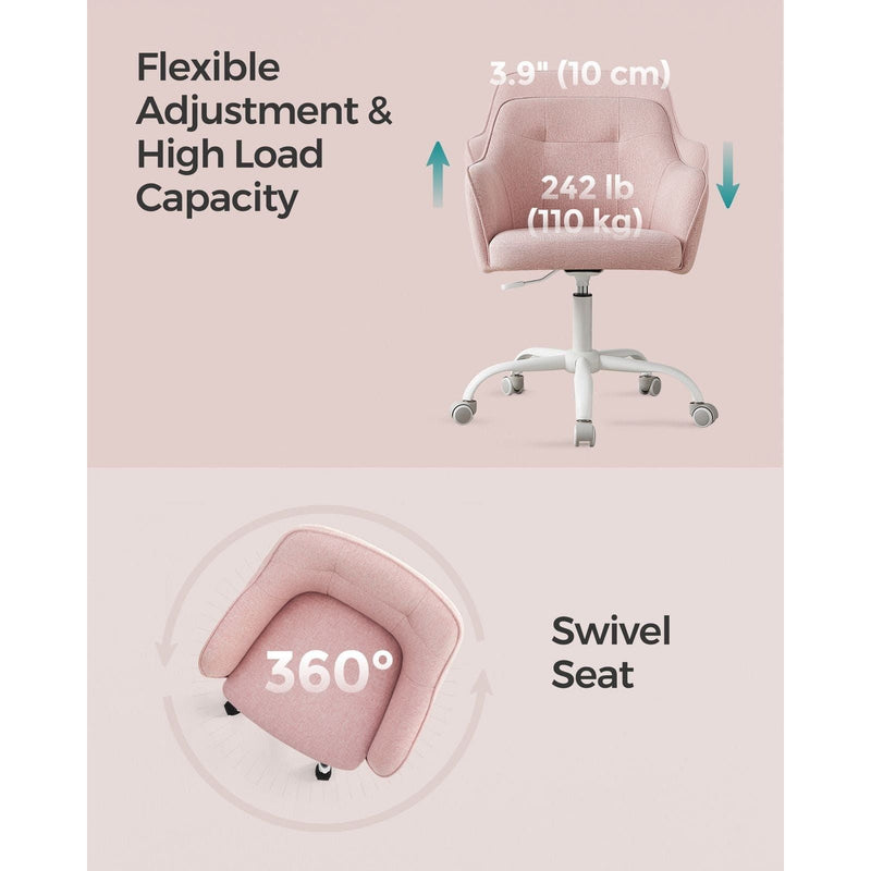Pink Office Chair With Wheels
