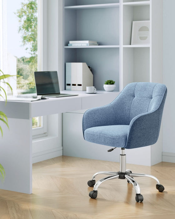 Blue Modern Office Chair With Wheels