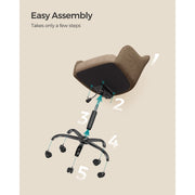 Brown Modern Office Chair With Wheels