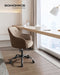 Brown Modern Office Chair With Wheels