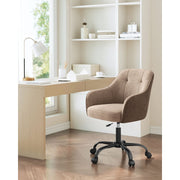 Brown Modern Office Chair With Wheels
