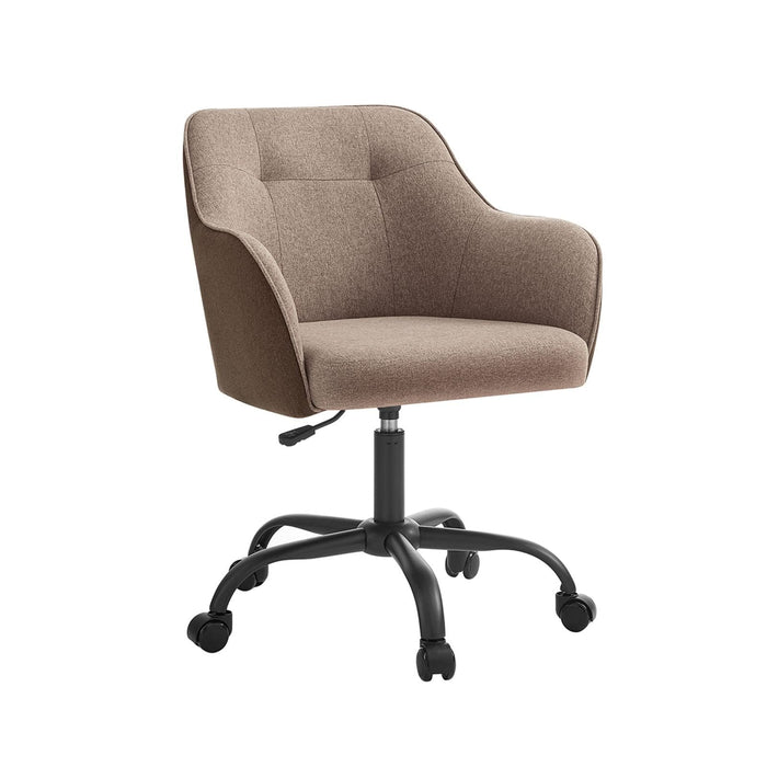 Brown Modern Office Chair With Wheels