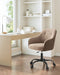 Brown Modern Office Chair With Wheels