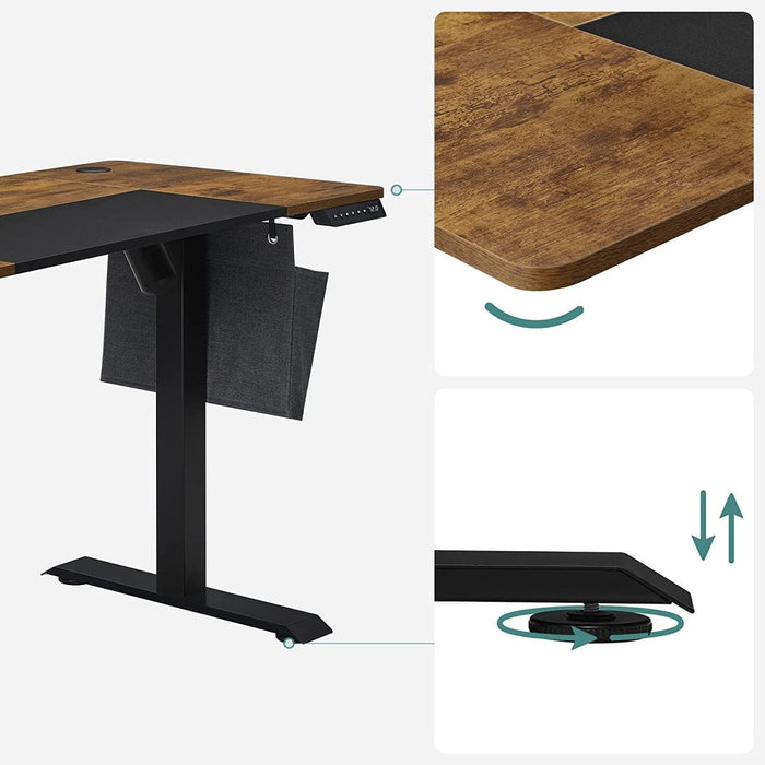 Image of an electric height adjustable standing desk - Width 60cm x Length 120cm