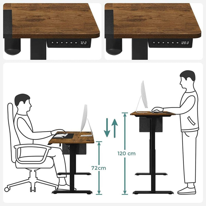 Image of an electric height adjustable standing desk - Width 60cm x Length 140cm