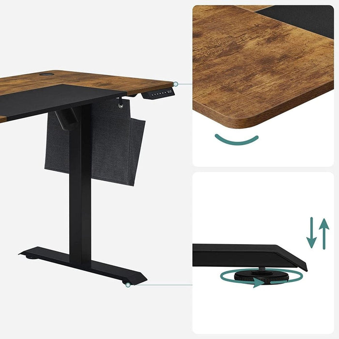 Image of an electric height adjustable standing desk - Width 60cm x Length 140cm