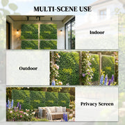 Artificial Plant Wall Panel for Privacy and Year Round Greenery Indoors or Outdoors Green Outsunny