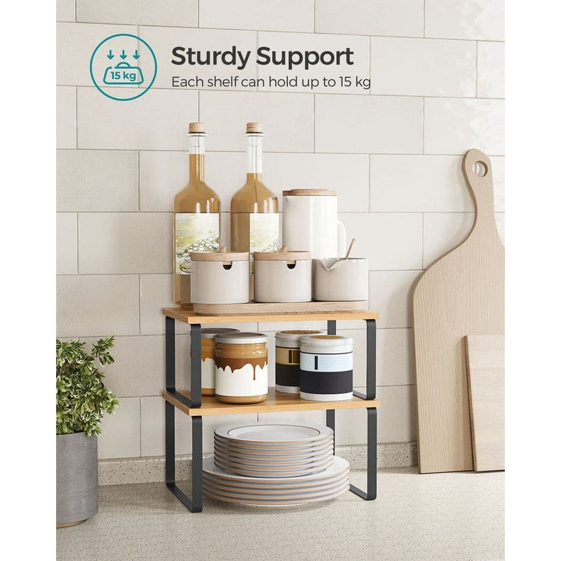 Set of 2 Spice Shelves for Cabinets by Songmics