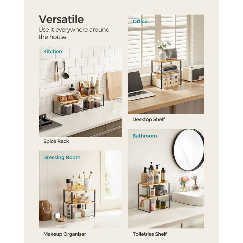 Set of 2 Spice Shelves for Cabinets by Songmics