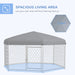 Extra Large Outdoor Dog Kennel with Lockable Door for Garden Use Steel Frame Black