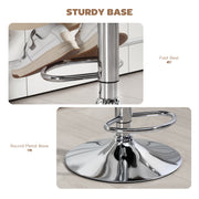 Height Adjustable Swivel Bar Stool with Backrest Armrests and Footrest for Kitchen Coffee