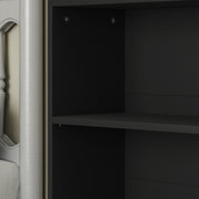 Black 6 Shelf Wooden Bookcase Freestanding Storage Unit For Home Or Office by Homcom