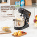 Black 1400W Stand Mixer 5L for Baking with 6 Speeds Pulse Dough Hook and Whisk by HOMCOM
