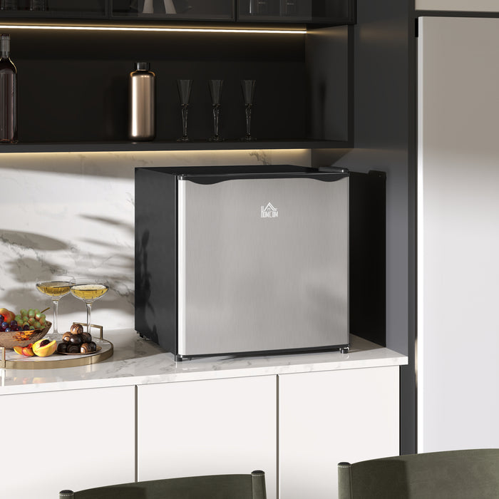 46L Table Top Mini Fridge With Ice Box Reversible Door Adjustable Temperature by HOMCOM