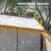 Light Grey 6 x 6ft Garden Storage Shed Plastic Outdoor Tool Shed With Windows by Outsunny