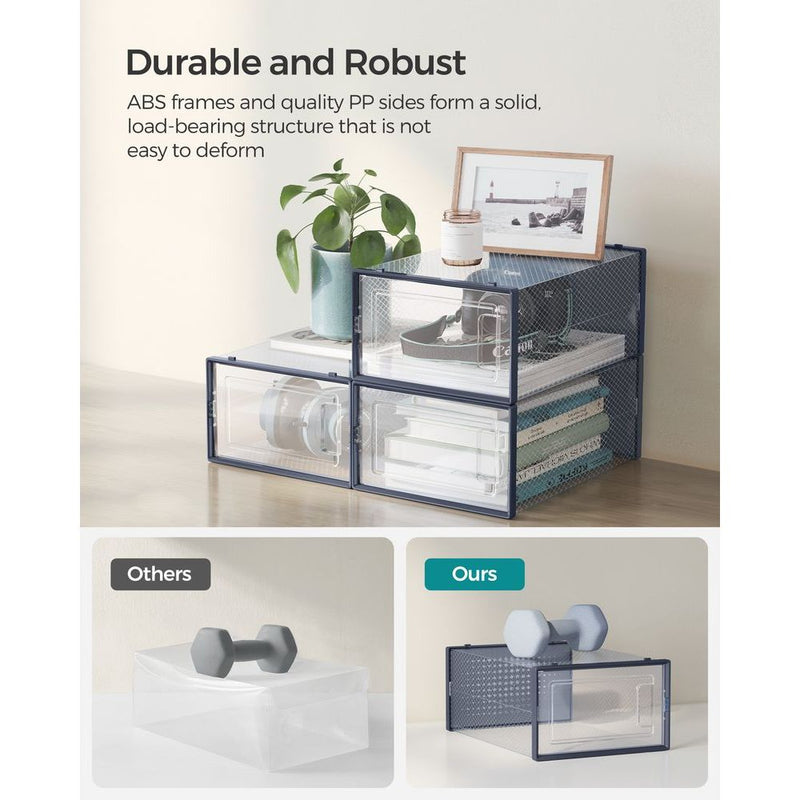 Stackable Shoe Storage Boxes, 12 Pack