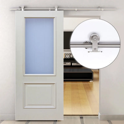 Stainless Steel Sliding Door Kit, 35-45mm Homcom