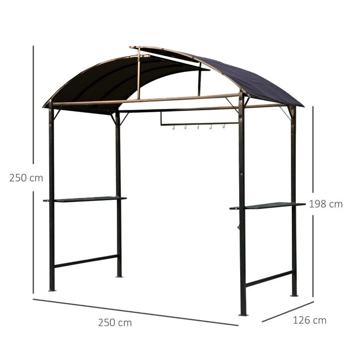 Steel Frame Outdoor BBQ Smoker Shelter