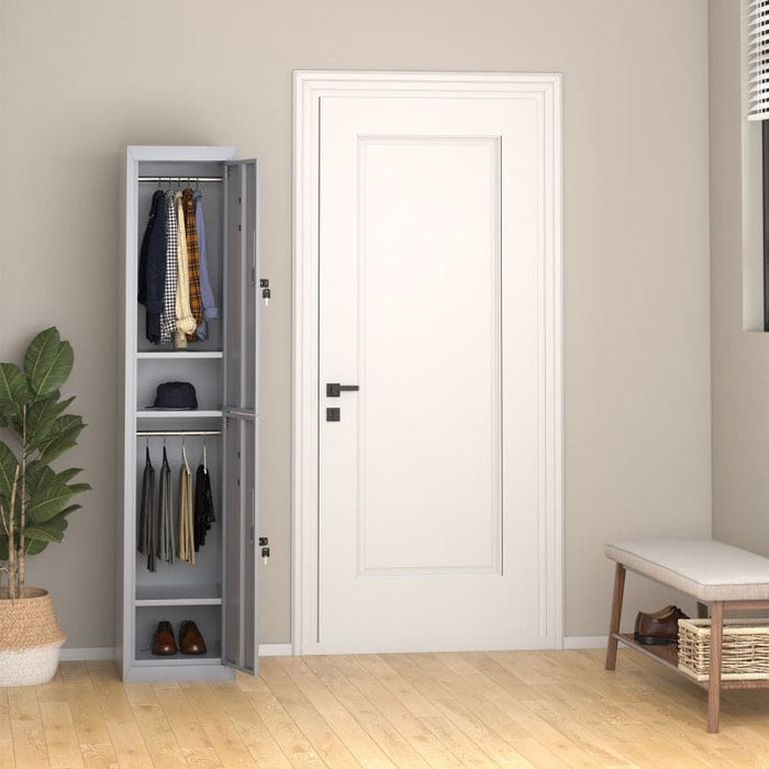 Steel Locker Cabinet 38x46x180cm Grey